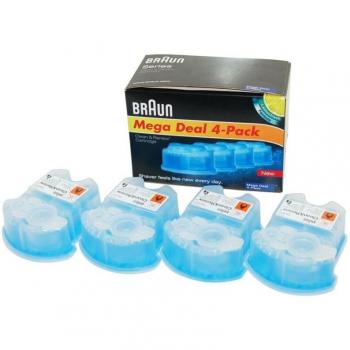 Ricariche 4 pezzi liquido detergente originale per rasoi e tagliacapelli Braun