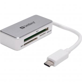 Lector de tarjetas USB-C Sandberg 67 mm x 46 mm x 29 mm
