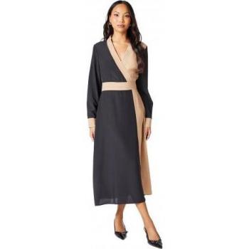 Ladies Contrast Detail Midi Dress