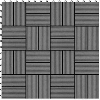 VidaXL WPC Decking Tiles 30x30 cm 11 pcs Grey