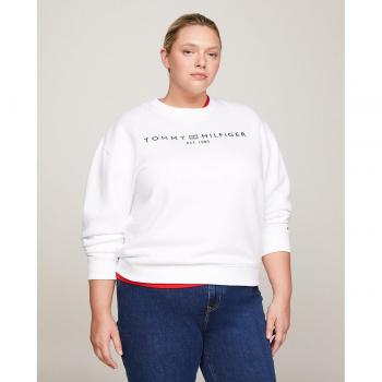 Sudadera de mujer con logo Tommy Hilfiger Curve, cuello redondo y manga larga