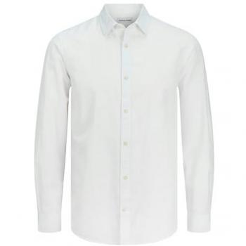 Camicia a Maniche Lunghe Jack & Jones in Misto Lino XL