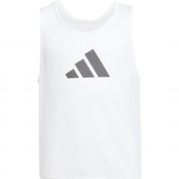 Dossard blanc adidas BIB24 pour jeunes sportifs