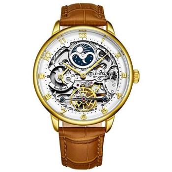 Men’s Gold Alligator Band Silver 40mm Automatic Watch – Stühling Original