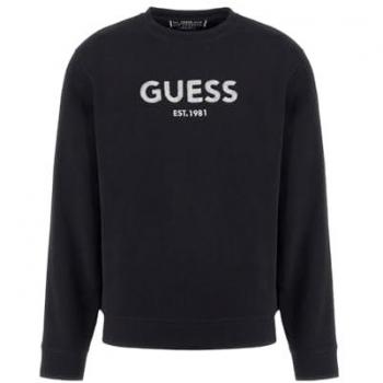 Guess Sweatshirt Uomo Logo Davanti M4bq23 K9z21 JBLK