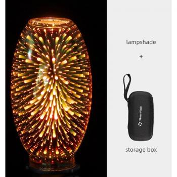 Camping-Laterne GL140 mit 3D Feuerwerks-Effekt und Glas-Schirm