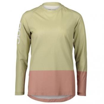 Maglia a maniche lunghe poc mtb pure donna rosa verde