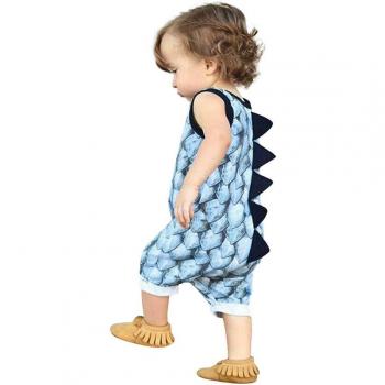 Kukul Pijama de Bebé Dinosaurio 0-2 Años Azul