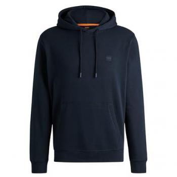 Boss Orange Wetalk Mens Pullover Hoodie With Logo Patch NOS