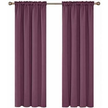 HeatGuard Blackout Blinds – 52x95 Purple Set