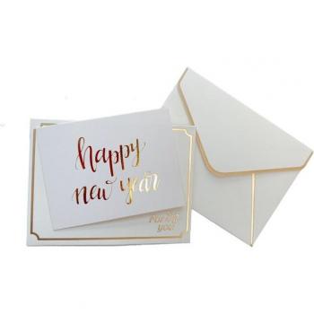 White Bronzing Wedding Invitation Envelopes