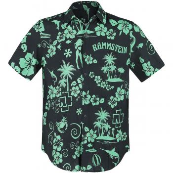 Camicia corta uomo Rammstein Mein Land nero verde 5XL