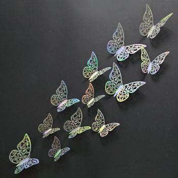 Murales de Mariposa 3D: Colores Morado & Azul