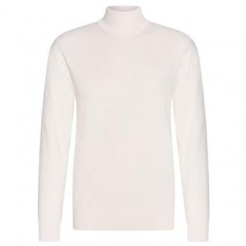 Pull homme cappuccino col roulé blanc cassé – taille L