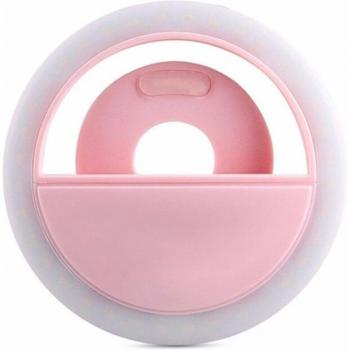 Adjustable Brightness Portable LED Ring Light for Camera with Clip, Fits iPhone 12 Pro Max, Xiaomi, Samsung