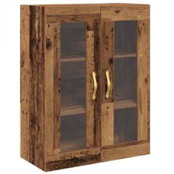 Armoire en Bois Vieilli avec Verre 69,5x34x90 cm