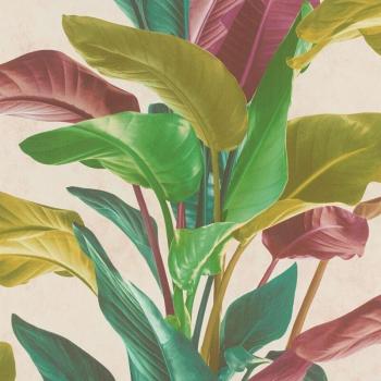 Carta Da Parati Floreale Profhome – Crema, Verde, Giallo e Rosso
