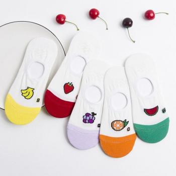 Calcetines tobilleros de algodón con diseños de animales para mujer, 5 pares