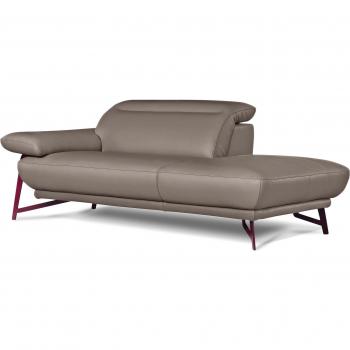 Egoitaliano Anais, Elegante Ottomane mit chromfarbenem Designfuß