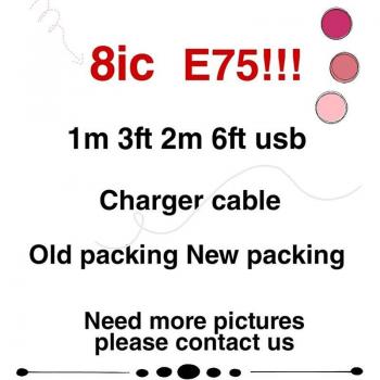 10Pcs Original 8ic E75 Chip USB Data Charging Cable (1M/3FT) for iPhone 5 to X with Retail Packaging