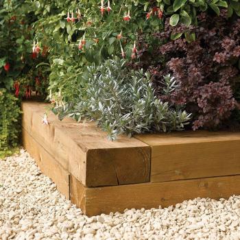Rowlinson Timber Sleeper Blocks 1.8m