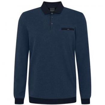 Langarm-Poloshirt BUGATTI Gr. M, blau (marine), Herren
