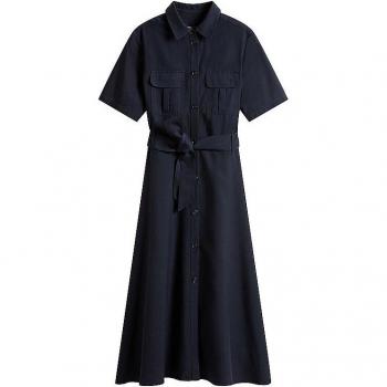Woolrich Long Flowing Blue Dress XS