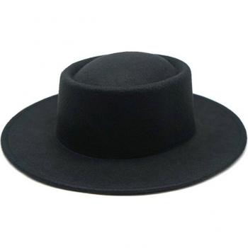 Solid Color Wool Fedora Hat