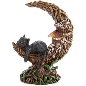 Black Cat Moonlit Tree LED Light