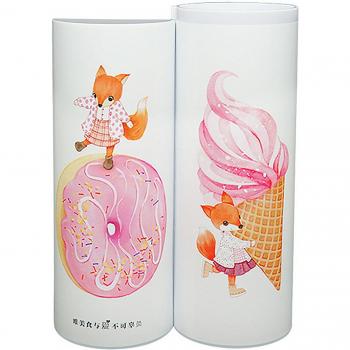 Kawaii Cartoon Pencil Case with Solar Calculator and Mirror