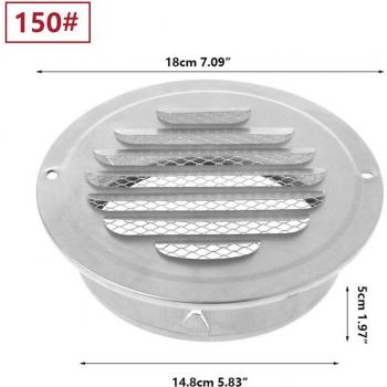 Stainless Steel Round Duct Vent Grille 120mm