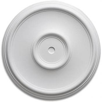 Rosace Blanche Élisa – Ø 35 cm – Matériau Polystyrène – 1 pièce