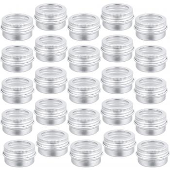 Boîte de rangement Silver Aluminium 5 ml, 15 pièces
