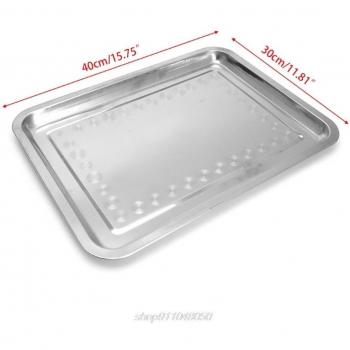 Rechteckiges Grilltablett aus Edelstahl A07 21