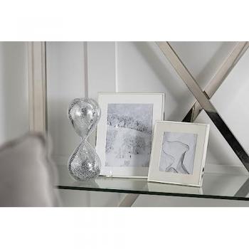 Sablier de Luxe Verre/Argent – Sable Pailleté, 19 cm