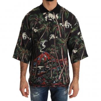 Black Volcano Sicily Men's Short Sleeve T-Shirt by Dolce & Gabbana