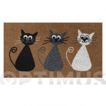 Mosaico de Piel “Gatos en Coco” 70x40 cm