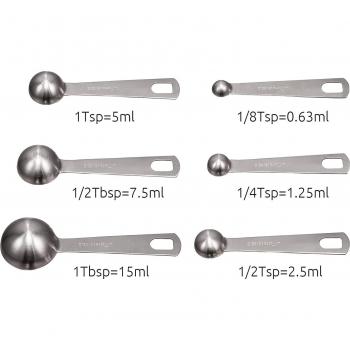 Stainless Steel Teaspoon Set for Accurate Measuring