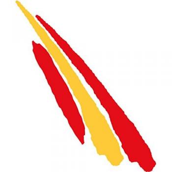 Pegatina de la Bandera de España con diseño alargado