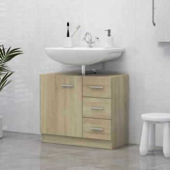 Sonoma Oak Sink Cabinet 63x30x54 cm Engineered Wood