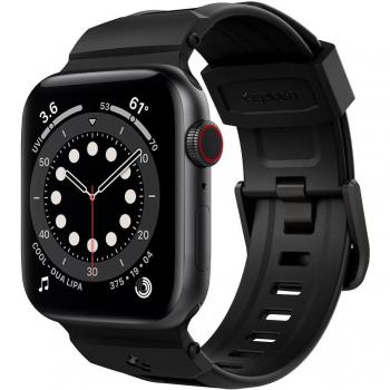 Mattsvart Spigen Armband för Apple Watch 42/44/45mm/Ultra