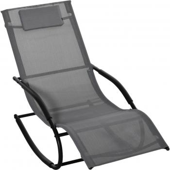 Chaise lounge à accoudoirs métalliques galvanisés