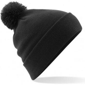 Berretto invernale unisex Beechfield con pompon, taglia unica, nero