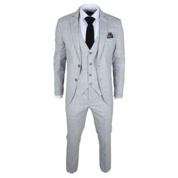 Grey Checked Tailored Suit, TruClothing Men, 48R – IM3 Style