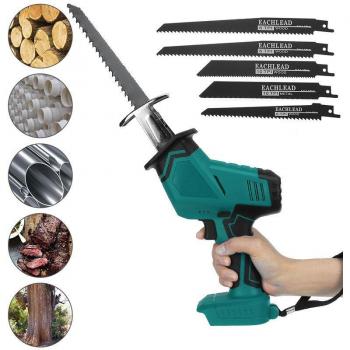 Kit scie portable 18 V sans fil – 5 lames de coupe en acier, machine à bois Makita