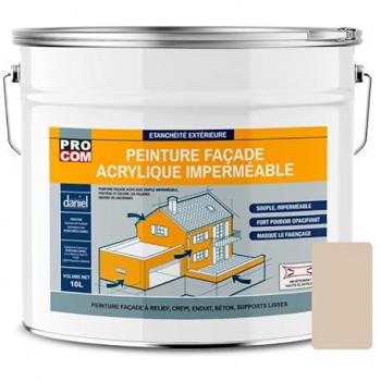 Peinture Résistante PROCOM – Crépi et Relief, 10 L, Vert Sépia (RAL 6017)