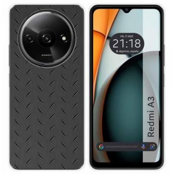 Funda de Silicona para Xiaomi Redmi A3 con diseño metálico