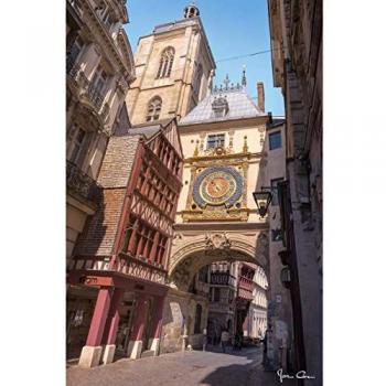 Peinture Imprimée Gros Horloge Rouen 45x65 cm