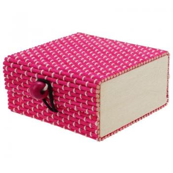 Cocooning Bois & Bambou – Boîte Bijoux Rose