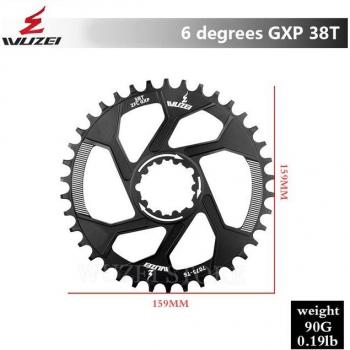 WUZEI MTB Chainring 36T Offset 3 Degrees for SRAM NX GX GXP